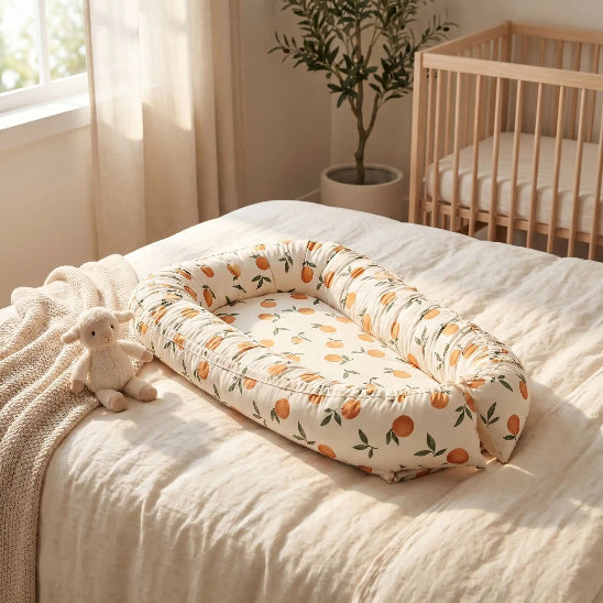 Reducteur de lit cododo blanc motif fruit