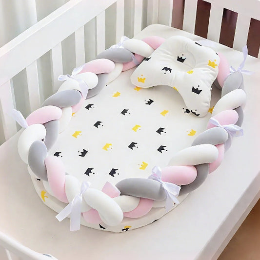 Reducteur de lit cododo gris rose blanc multicolore