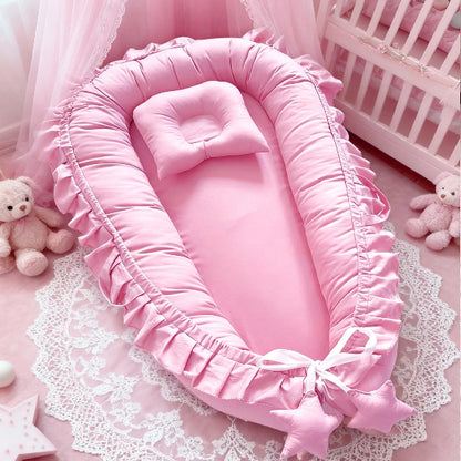 Reducteur de lit cododo rose dentelle