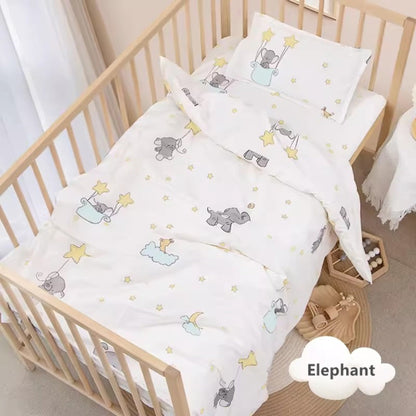 Tour de lit bébé 60*120 motif élephant étoile embellit lit bébé