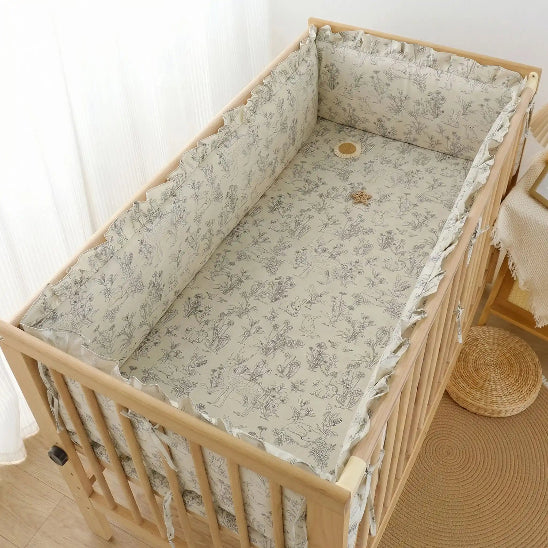 Tour de lit bébé complet matière douce adaptable au peau sensible bébé