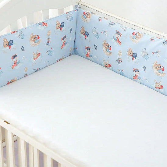 Tour de lit bebe coton pur pour peau sensible bébé
