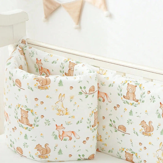 Tour de lit bébé motif lapin ours embellit tour de lit