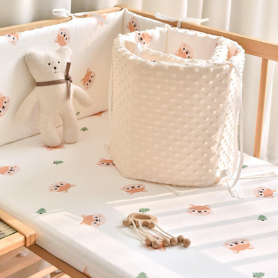 Tour de lit bebe respirant attache nouette pour fixation solide