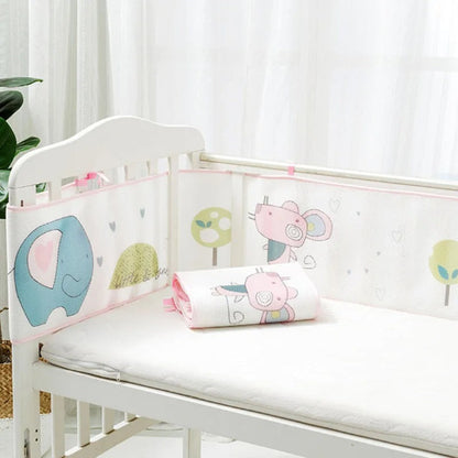 Tour de lit bébé transparent motif animaux