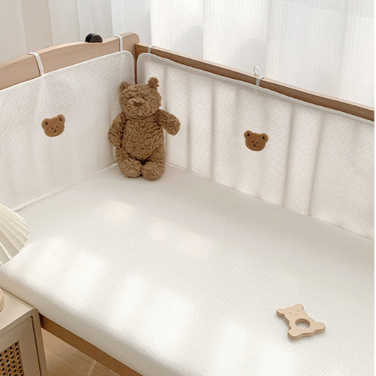 Tour de lit bébé transparent ours blanche