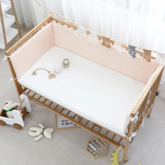 Tour de lit berceau cododo rose pâle système attachable