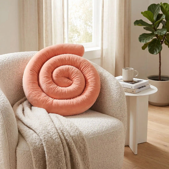 Tour de lit boudin rose corail décoratif
