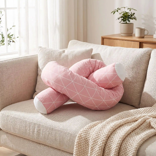 Tour de lit boudin rose couleur uni