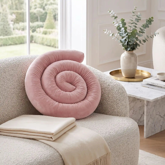 Tour de lit boudin rose neutre