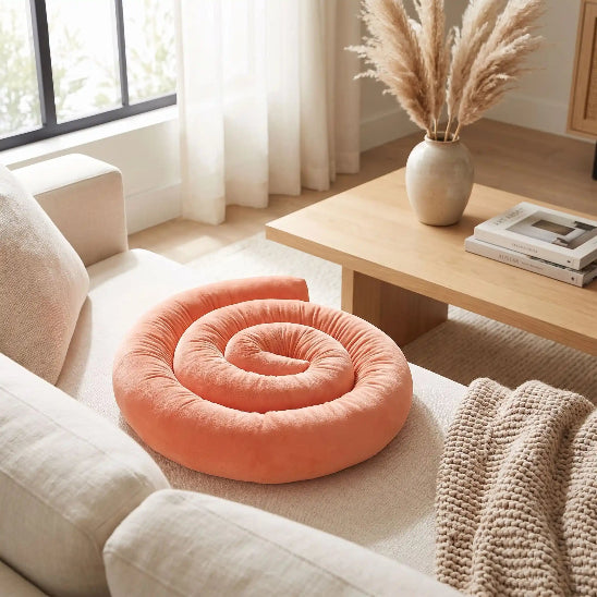 Tour de lit boudin rose rembourrage intérieur
