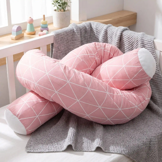 Tour de lit boudin rose