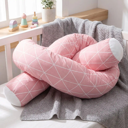 Tour de lit boudin rose