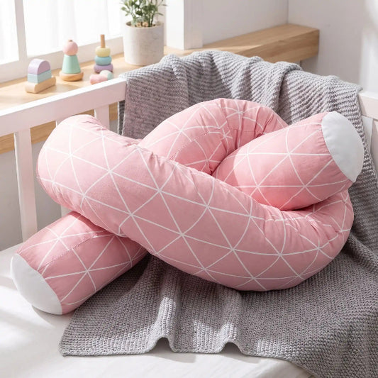 Tour de lit boudin rose