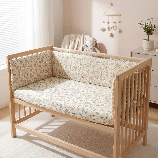 Tour de lit cododo 3 cotés herbe joli motif