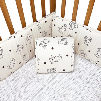 Tour de lit complet bebe fixation solide facile grāce aux attaches 