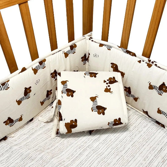 Tour de lit complet bebe polyester doux résistant pour confort optimal