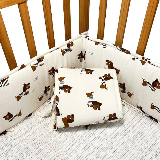 Tour de lit complet bebe polyester doux résistant pour confort optimal