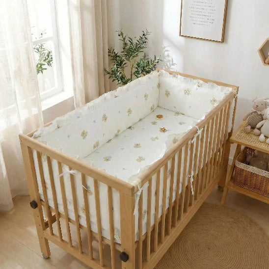 Tour de lit complet pour bebe coton qualité doux au toucher