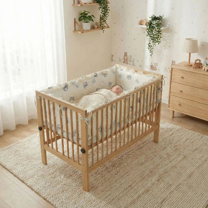 Tour de lit complet pour bebe frontière douce protège bébé des chocs