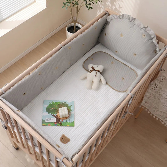 Tour de lit coussin 70x140 gris