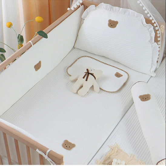 Tour de lit coussin coton bio ours