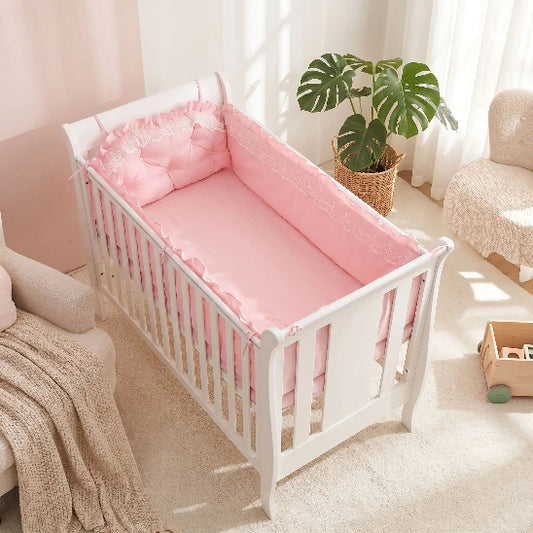 Tour de lit coussin rose coussin tête inclu