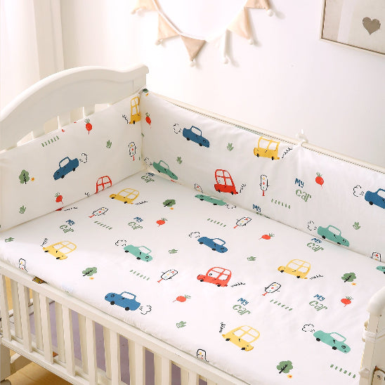 Tour de lit pour bebe garcon motif voiture multicolore
