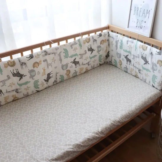 Tour de lit pour berceau fermeture éclair pour rétraction facile de rembourrage