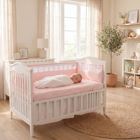 Tour de lit respirant 3 cotes forme U entoure plus le lit