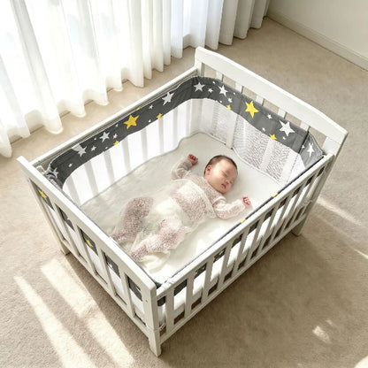 Tour de lit respirant 4 côtés haut pour meilleur protection bébé
