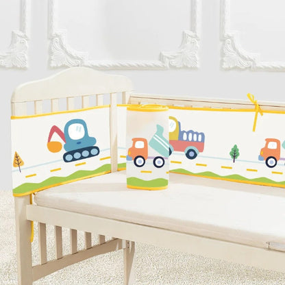 Tour de lit respirant transparent motif voiture
