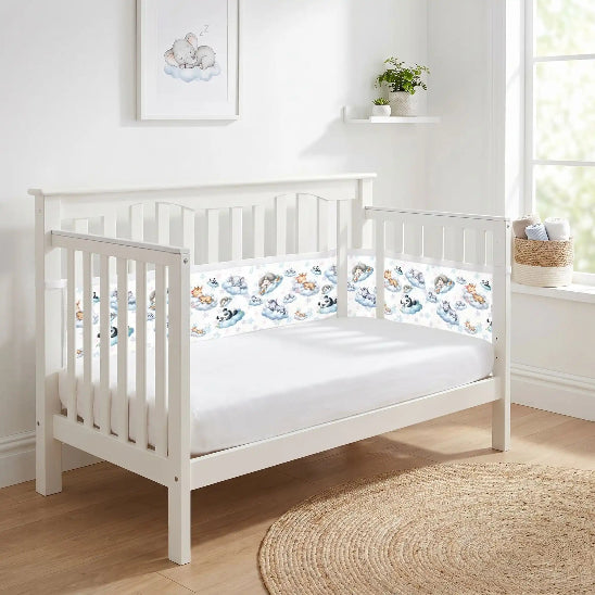 Tour de lit transparent motif animal sur nuage