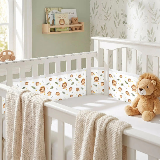 Tour de lit transparent motif lion embellit tour de lit