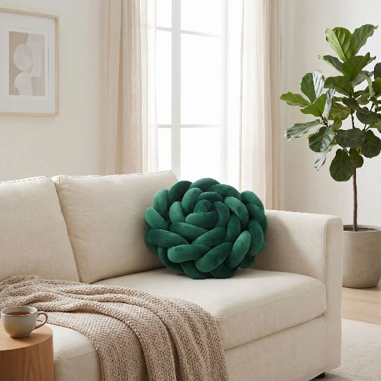 Tresse de lit respirant vert décoratif
