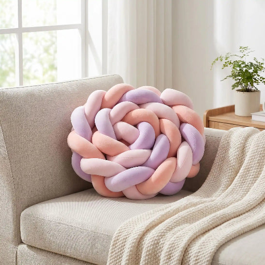 Tresse de lit respirant violette orange rose pâle multicolore