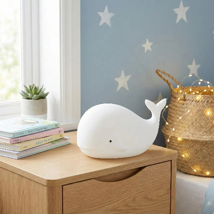 Veilleuse baleine silicone résiste aux chocs.