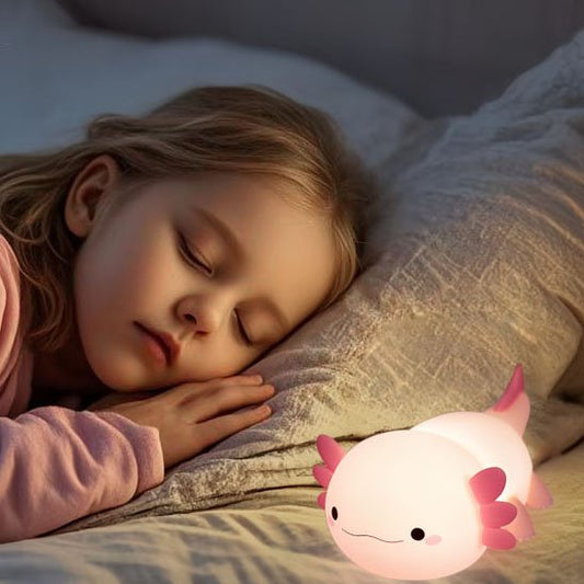 Veilleuse bebe axoloth compagnon lumineux pour doux rêves
