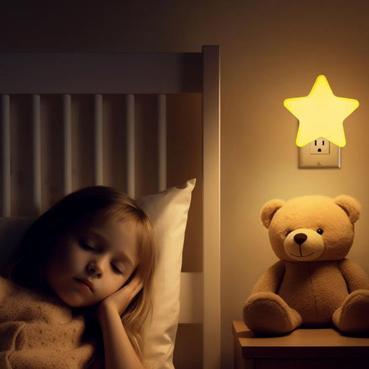 Veilleuse murale bebe astre veille sur bébé pendant son sommeil