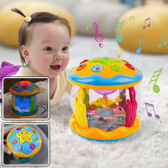 Veilleuse musical pour bebe aquatique avec des animaux sous marins