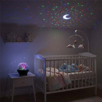 Veilleuse projection étoile lune scintillant sur le plafond