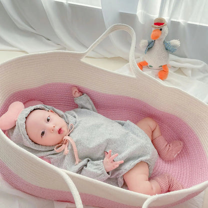 couffin bebe rose blanc belle couleur pour bebe fille