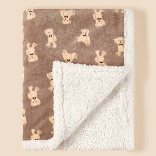couverture bébé peluche doux pour peau bébé