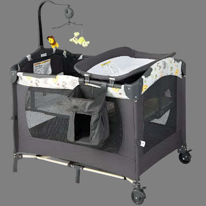 Lit parapluie avec matelas multifonctionnel avec table à langer et panier puériculture