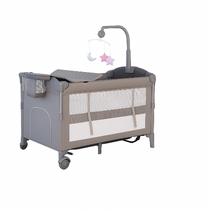 Lit parapluie matelas corde attachement facilite la liaison avec lit maman