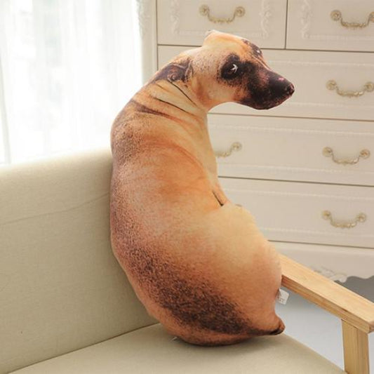 peluche chien oreiller  confortable comme coussin pour dormir ou detente