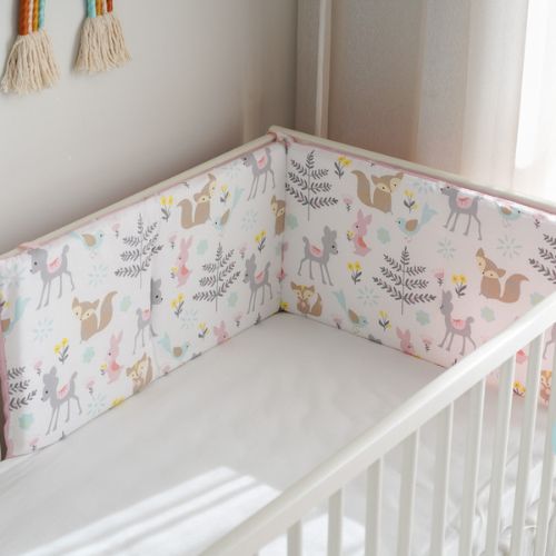 tour de lit bebe feuille animal decore chambre bebe