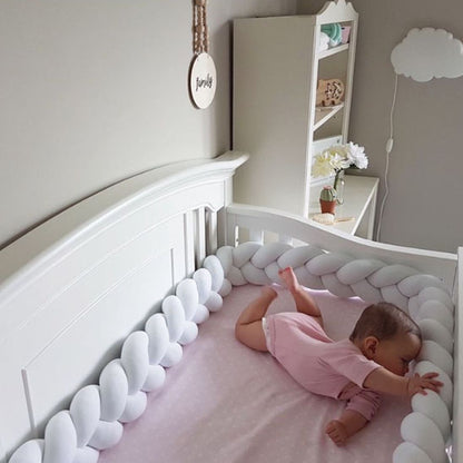 tresse de lit noeud blanc securise bebe contre les chocs