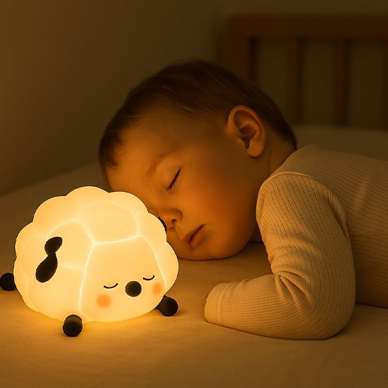 Veilleuse bébé motif mouton berger lumineux pour nuit sans peur